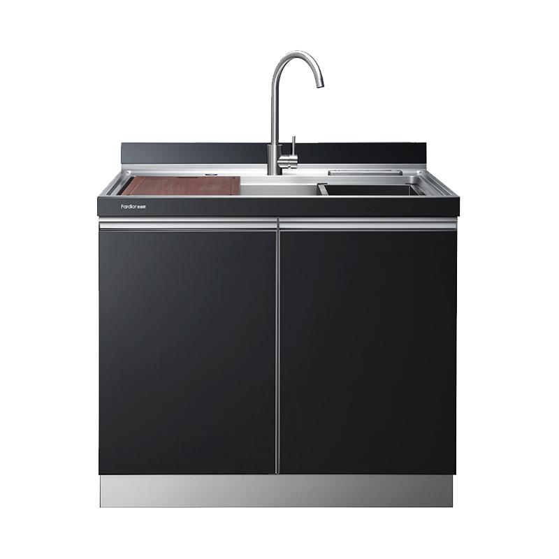 法迪欧 集成水槽 JBS-90CA1集成水槽 嵌入式多功能家用版大容量 304不锈钢洗碗水槽