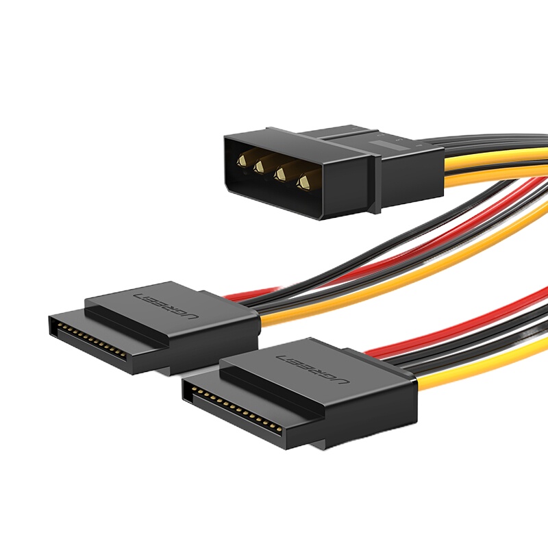 绿联 UGREEN 50398 SATA一分二转接头转换线 1.8米以下
