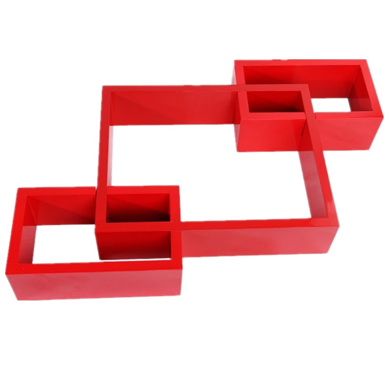 墙上搁板置物架 壁挂客厅电视背景墙壁墙面隔板免打孔卧室创意格子装饰 简约现代巧妈邦人造板