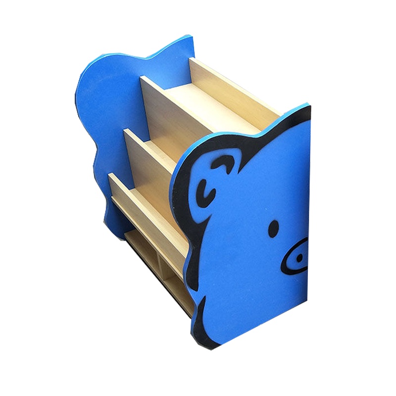 卡里鳄儿童书柜置物柜宝宝书柜KLE—DZX02实木幼儿园卡通儿童书柜收纳柜落地柜