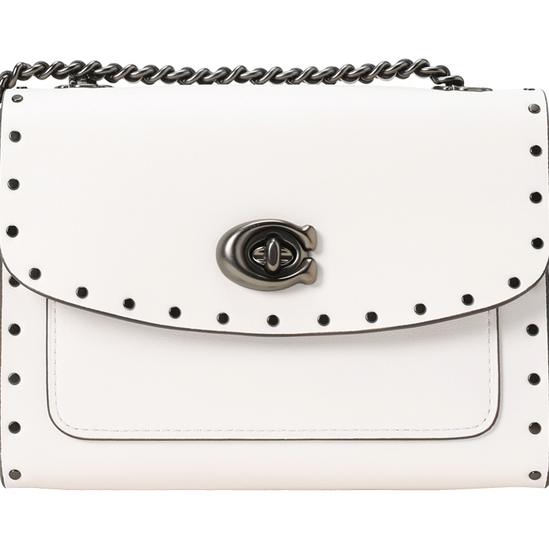 COACH 蔻驰女包 PARKER口盖包 手提斜挎包 光皮黑扣29389