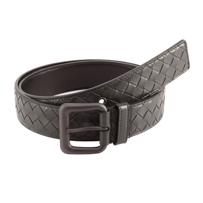 Bottega Veneta 葆蝶家男士深灰色牛皮编织针扣式腰带 271932-V4650-2015 深灰95CM