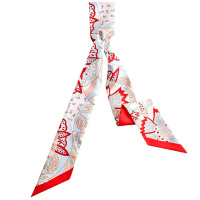 万事利春夏新品真丝小巾女印花时尚百搭领巾装饰小斜巾 锦绣花蜜