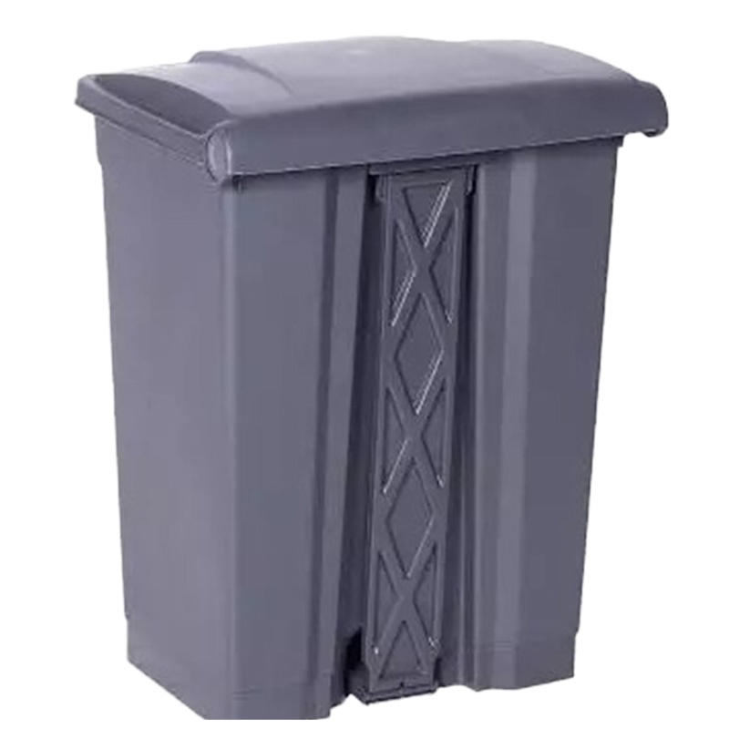 企购优品 白云脚踏式垃圾桶 厨房垃圾脚踩户外翻盖多用垃圾桶 68L