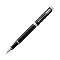 派克PARKER 钢笔 IM纯黑丽雅白夹墨水笔 学生商务办公文具用品 可吸墨可替换墨囊 书写0.5mm金属不锈钢F笔尖