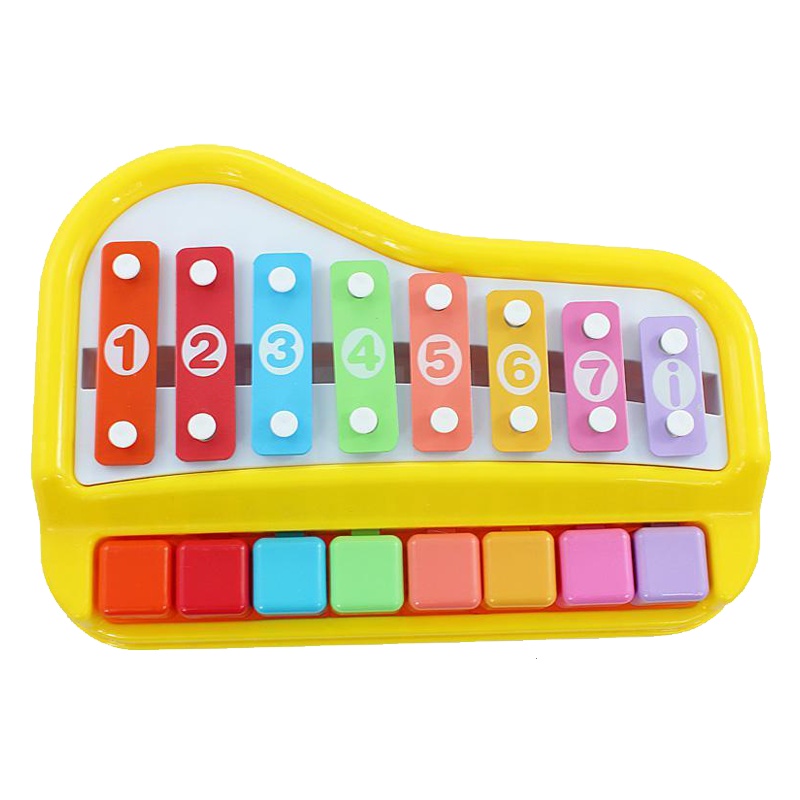 宝丽欢乐大木琴8音敲琴可弹奏小钢琴益智幼儿童手敲琴婴儿宝宝音乐玩具1-2岁