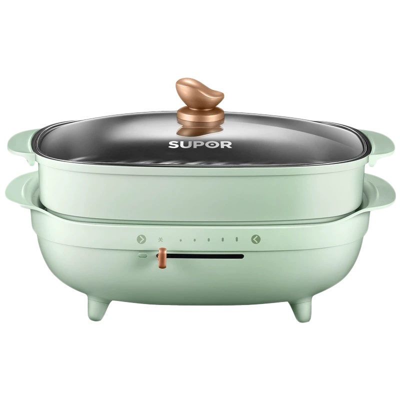 苏泊尔(SUPOR)电火锅多功能料理锅烤肉蒸煮炒煎电火火煮锅JD3322D821Q4