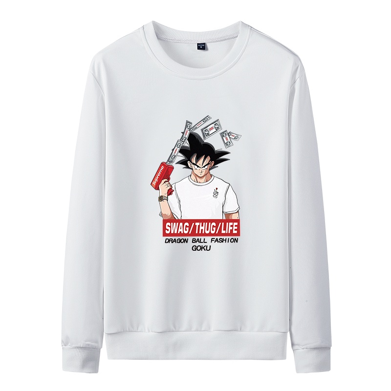 俞兆林(YUZHAOLIN)卫衣男式休闲百搭长袖宽松上衣春秋男装卡通圆领外套男