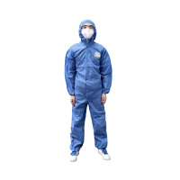 霍尼韦尔(Honeywell) 76系列 连体防尘服 防护套装 腰部手腕脚踝橡筋收 蓝色 均码 1件