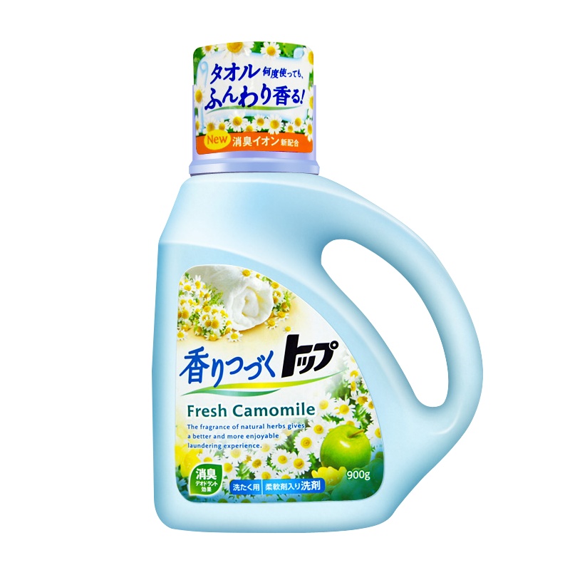 狮王TOP持久香氛洗衣液含天然柔顺剂 无荧光剂 洋甘菊香 900g[CWFD]