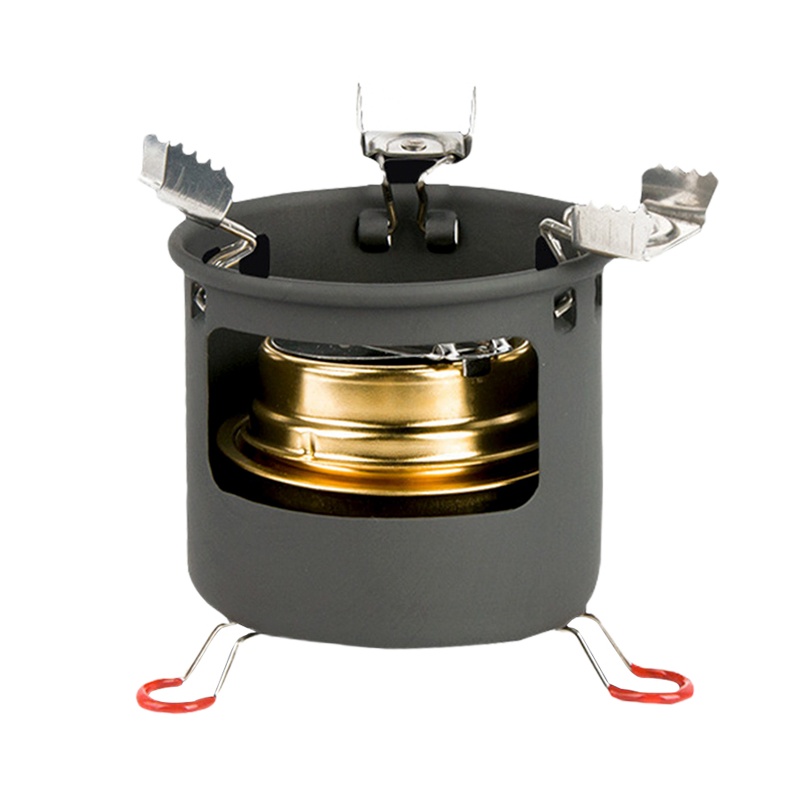 A 便携户外酒精炉具套装野炊露营液体固体酒精炉头防风