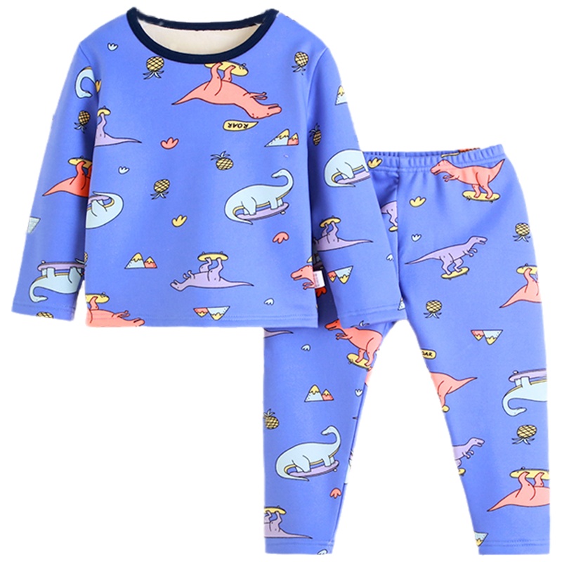 儿童加绒内衣套装宝宝加厚保暖衣服男童女童秋衣秋裤