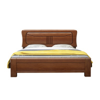 月影梳桐实木胡桃木床1.8米现代中式1.5高档卧室储物家居双人大床