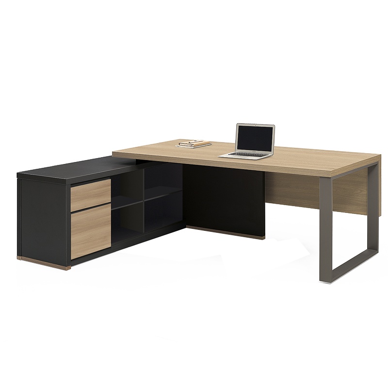 DYUANS 东原肯特橡木系列2.1米行管桌办公桌A1121(左)