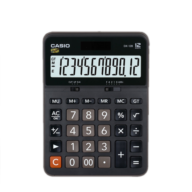 卡西欧(CASIO)DX-12B 商务计算器 大型机 黑色经典款 商用