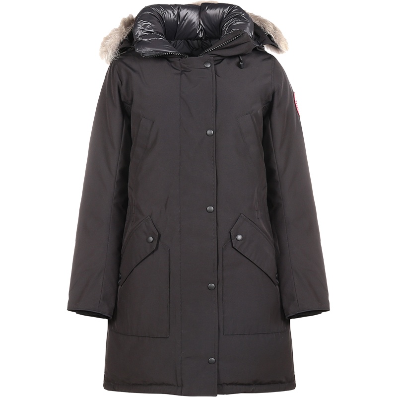 CANADA GOOSE 加拿大鹅 女士 聚酯纤维ELLESMERE派克大衣鸭绒连帽羽绒服外套 6555L