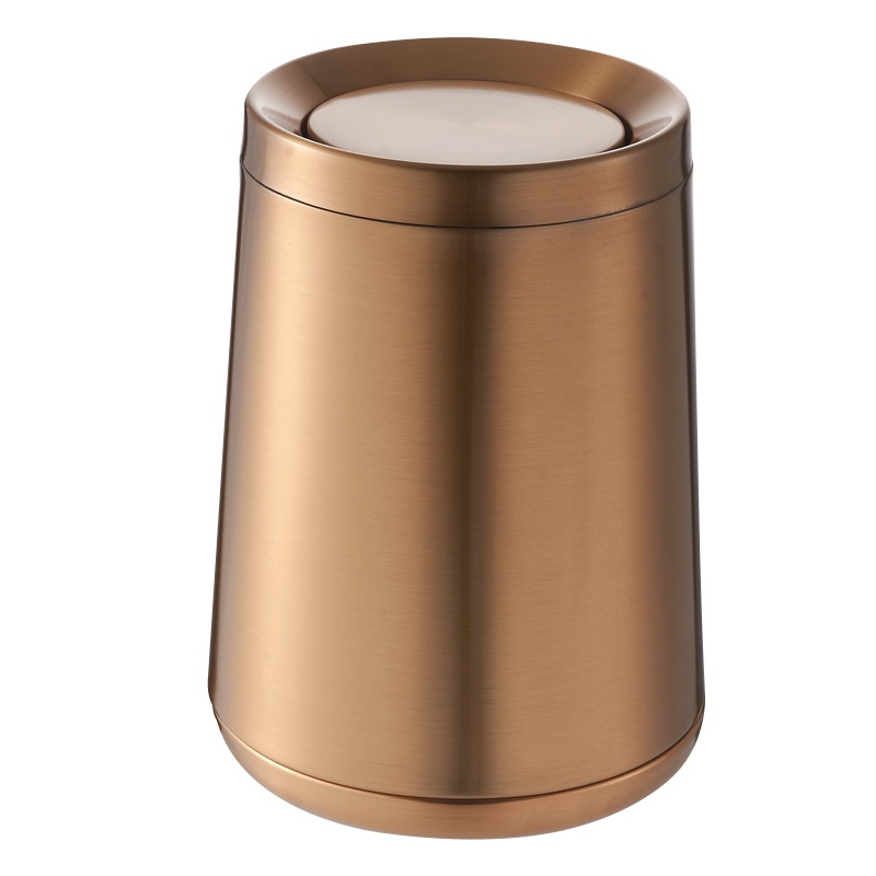 垃圾桶不锈钢家用客厅卧室卫生间带盖摇翻盖轻奢北欧ins个性