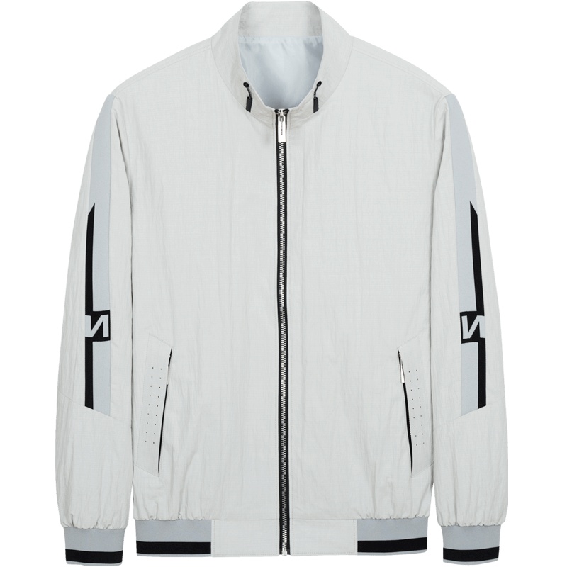 千纸鹤男士立领撞色茄克2020年春季青年休闲夹克外套男30497