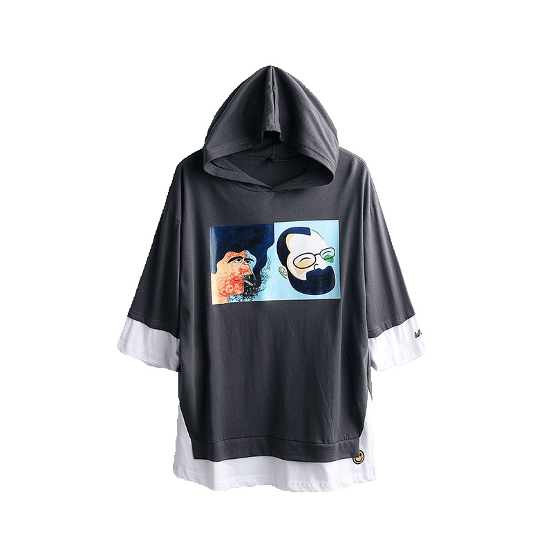 VINCIFAM 印花男士时尚体恤中袖圆领休闲 2019夏季新款短袖T恤男