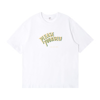 A21夏季2021新款男装 针织宽松圆领落肩短袖情侣T恤女百搭潮上衣