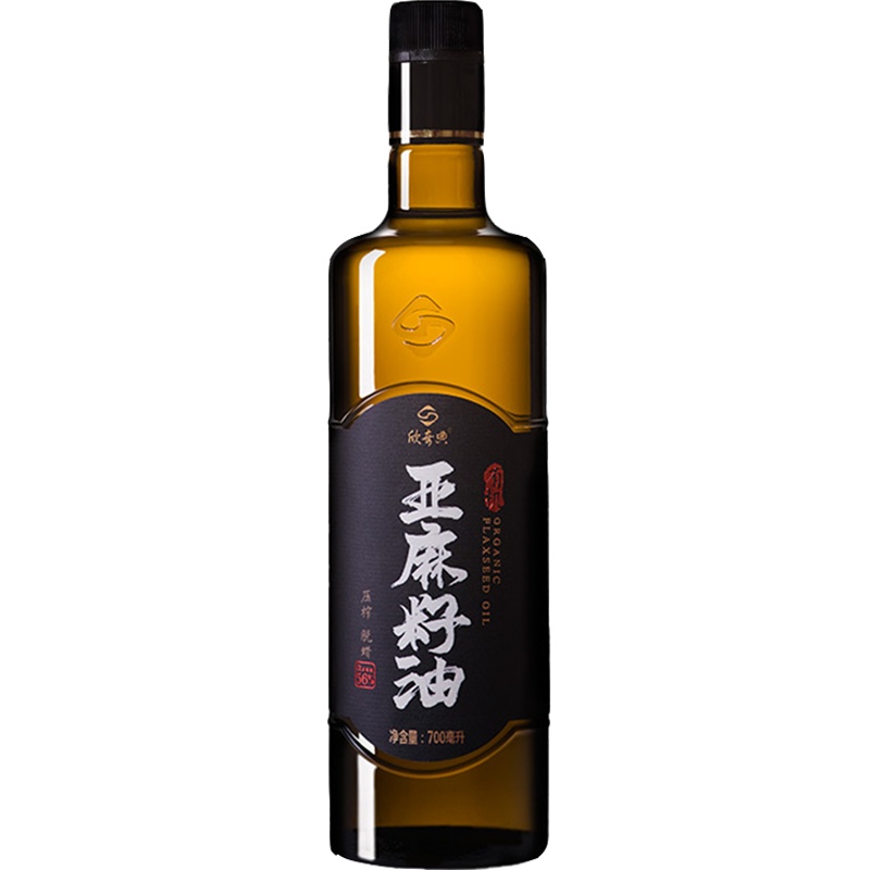[中华特色]河北供销馆 欣奇典 有机亚麻籽油700ml 一级低温物理压榨胡麻油 食用油烹饪炒菜凉拌油 河北张家口特产