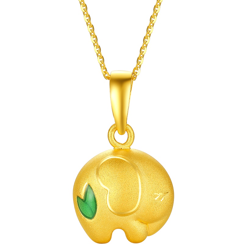 周大生黄金饰品定价黄金吊坠 硬足金法郎吊坠时尚女士送恋人吊坠项链