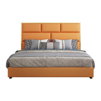 徘徊生活 美式轻奢皮床1.8米简约现代双人床1.5米主卧式欧式婚床