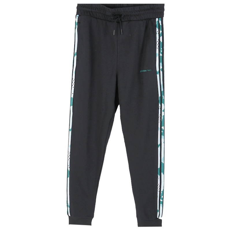 Adidas阿迪达斯NEO 男裤跑步训练休闲系带长裤DZ7583