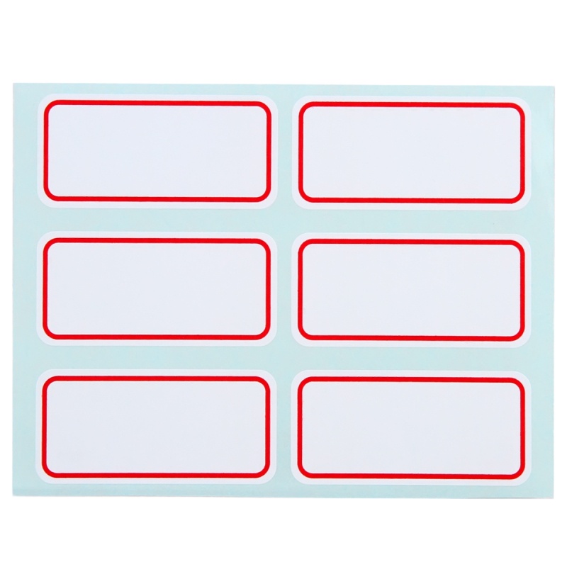 卓联不干胶 贴纸 多规格任意贴 防水自粘性商品 64号 /12mm*22mm 红框手写标签/(10张/本)
