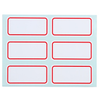 卓联不干胶 贴纸 多规格任意贴 防水自粘性商品 64号 /12mm*22mm 红框手写标签/(10张/本)