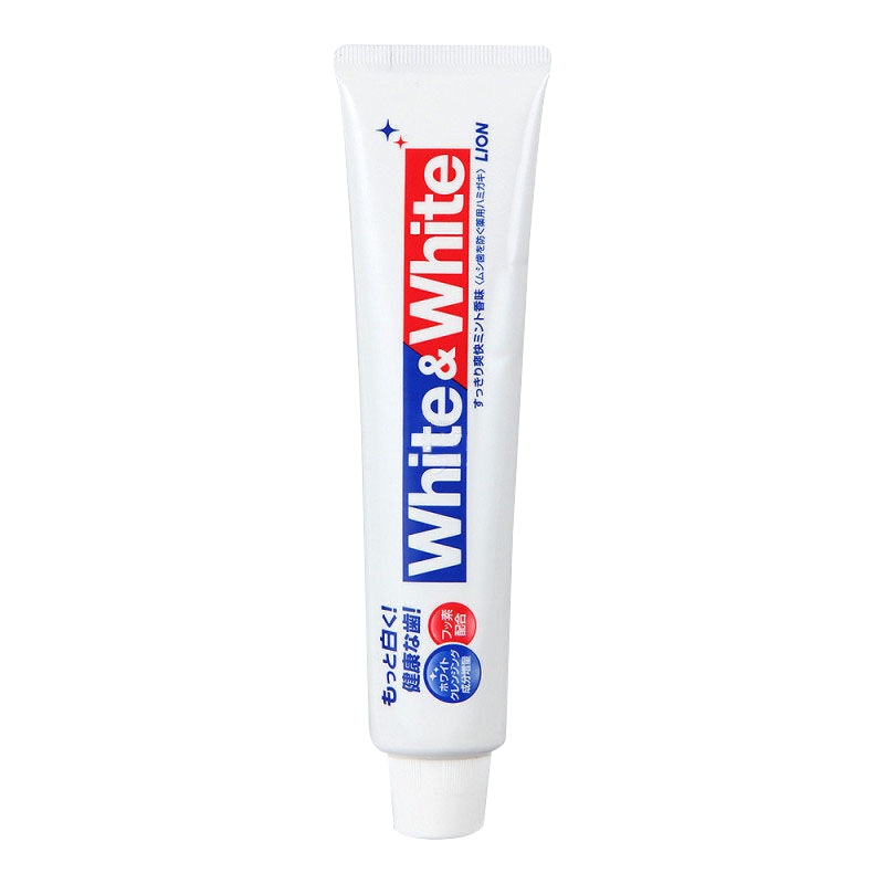 狮王LionWhite&white 美白牙膏日本原装进口清新口气去烟渍牙垢 美白牙齿 150g 一支装