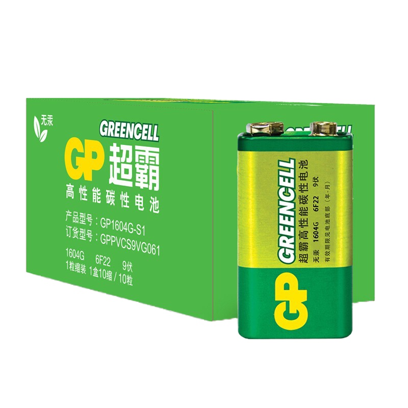 超霸(GP) 1604G-S1 9V九伏 1粒(计价单位:粒)
