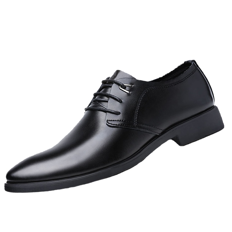 HUANQIU环球真皮牛皮商务正装男士真皮鞋内增高防滑耐磨皮鞋男