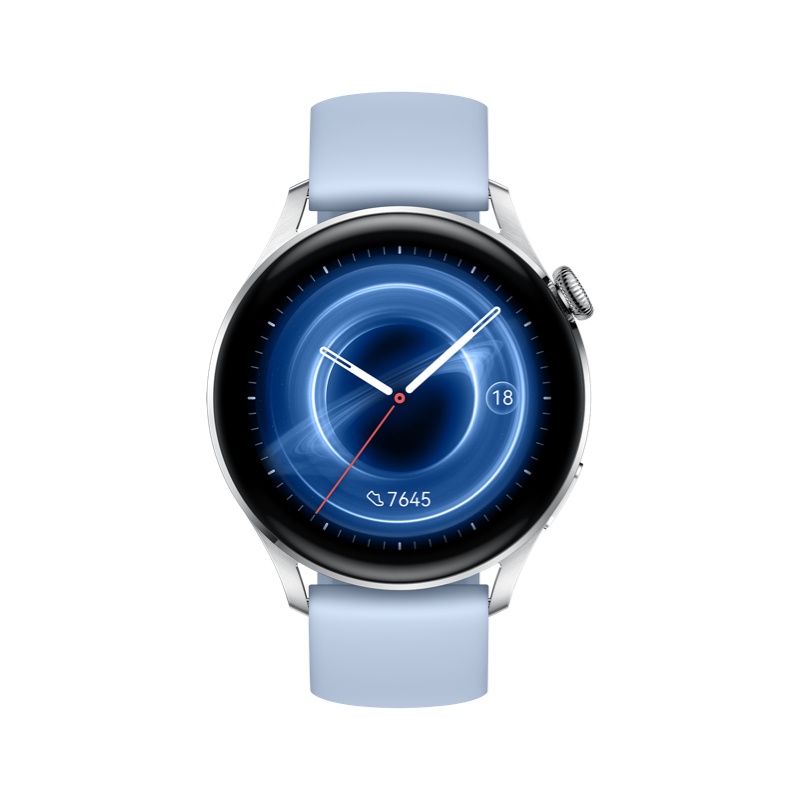 华为/HUAWEI WATCH 3 46mm 活力款 星河蓝氟橡胶表带 智能手表 运动手表 eSIM独立通话 健康管理 家庭关怀 专业运动 NFC支付 鸿蒙HarmonyOS 2