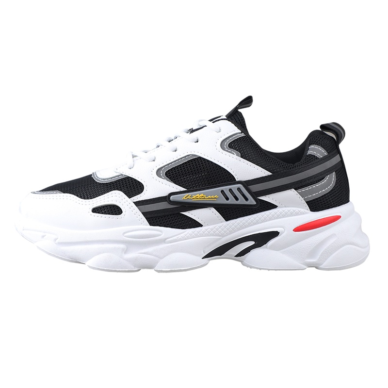 双星运动鞋低帮秋季男款透气拼接复古款潮流老爹鞋