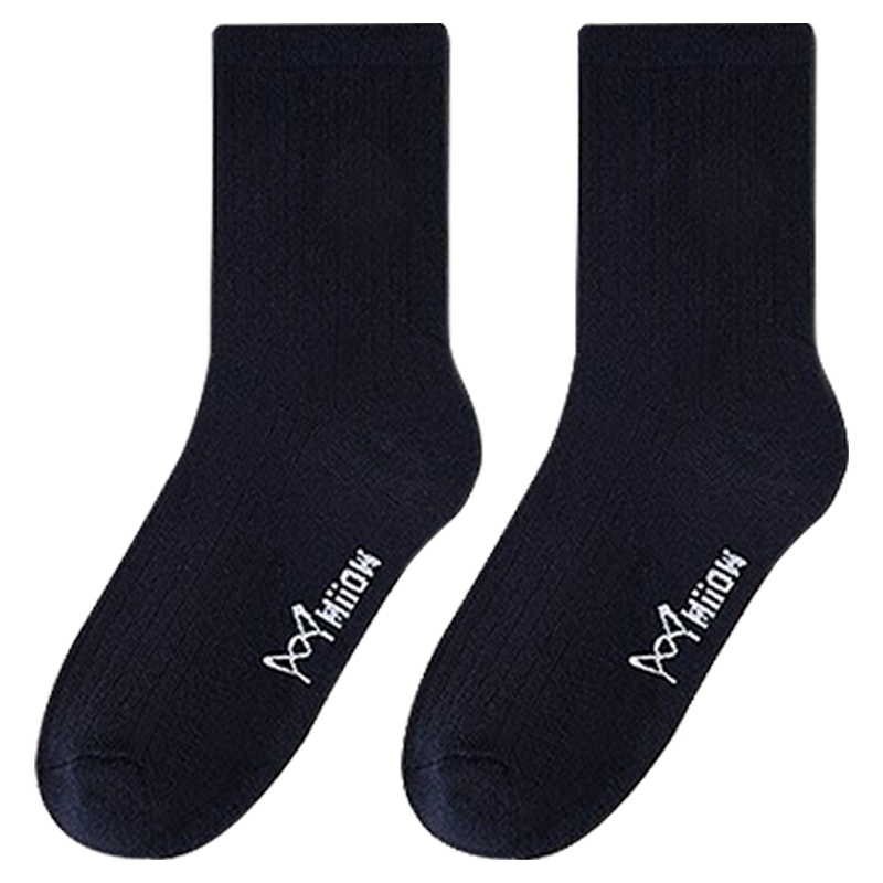 猫人袜子男中筒秋冬季复古条纹男袜透气细腻螺纹袜口(10双装)