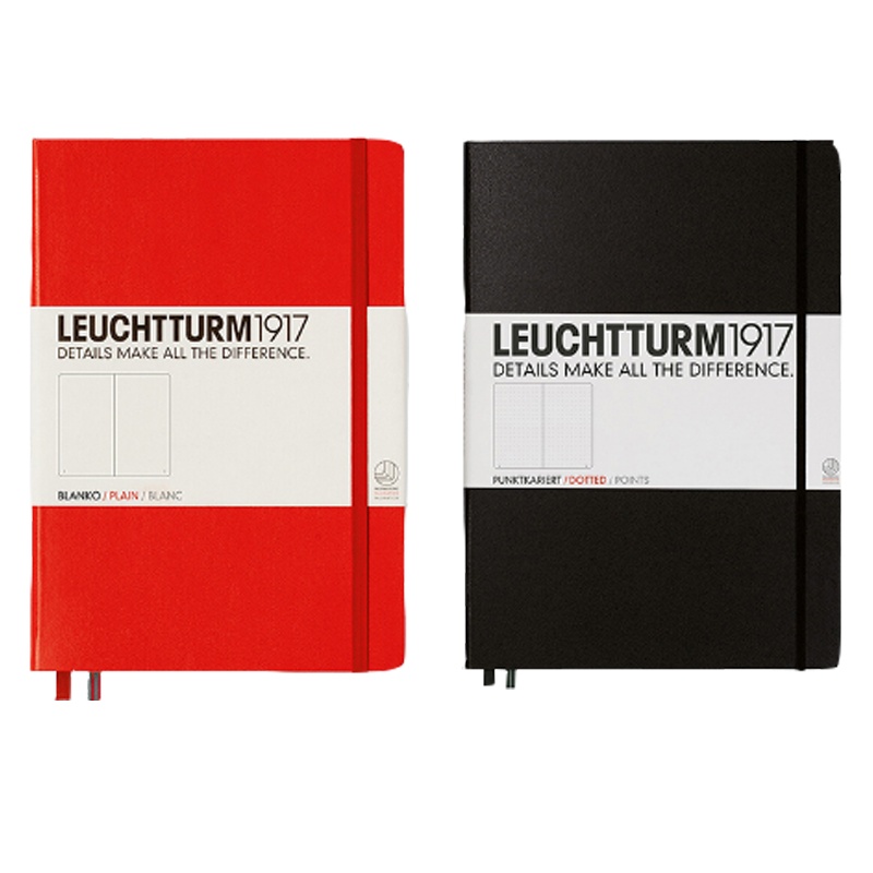 [德国原装进口]LEUCHTTURM1917灯塔 硬皮笔记本/记事本A4 233页 横线内页 点格内页 空白内页三种可选