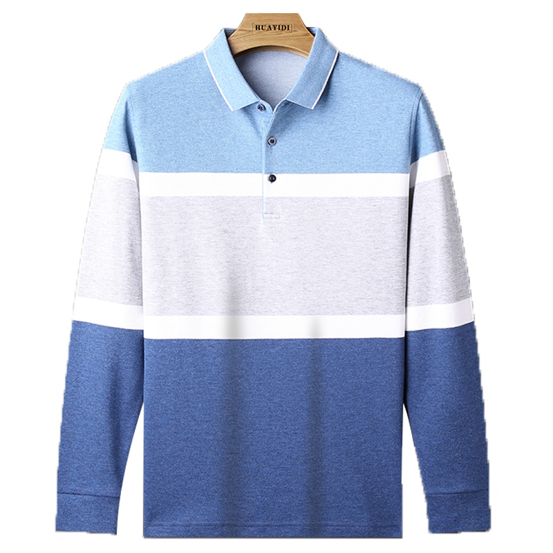 恒源祥男士长袖T恤2020新款翻领T恤上衣爸爸装体恤