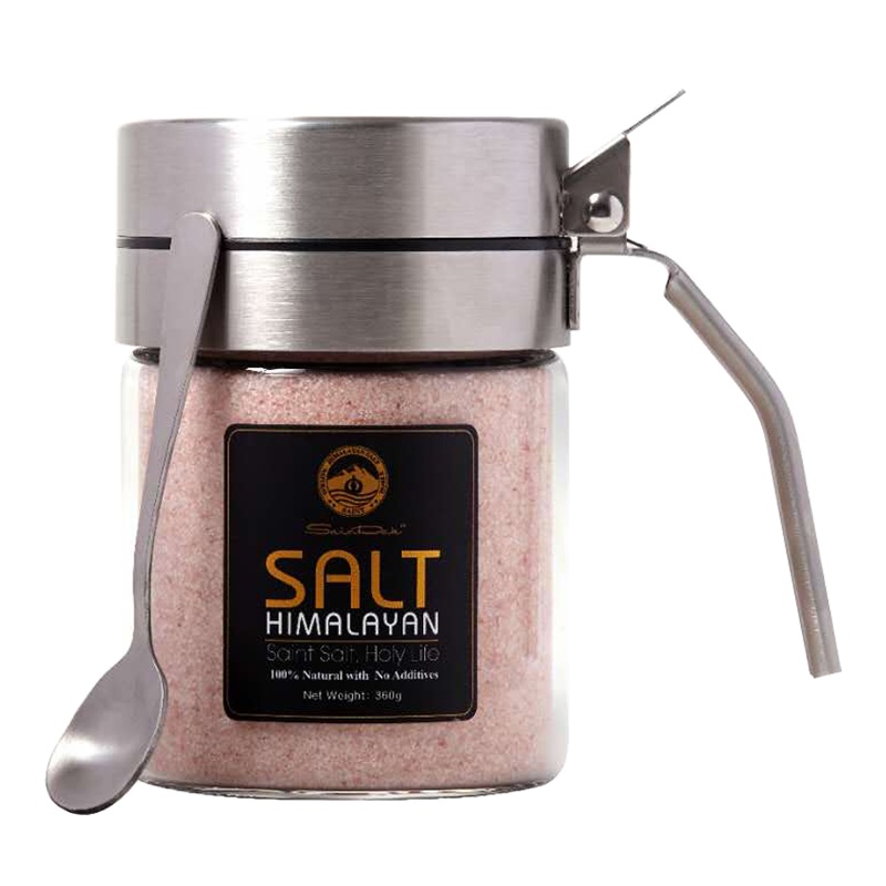 圣达(SainDak)喜马拉雅盐玫瑰盐低钠无碘盐牛排调味盐精品细盐火锅调料360g