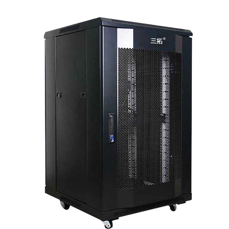 三拓(SANTUO) ST.6622 机柜 前门单开全金属交换机 机柜1.2米高0.6米深 黑色 单位:个