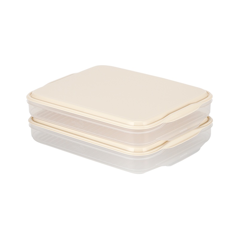 乐扣乐扣(LOCK&LOCK)冷冻保鲜盒家用大容量密封盒生鲜蔬菜水果冷藏盒HFL8510S2I象牙白