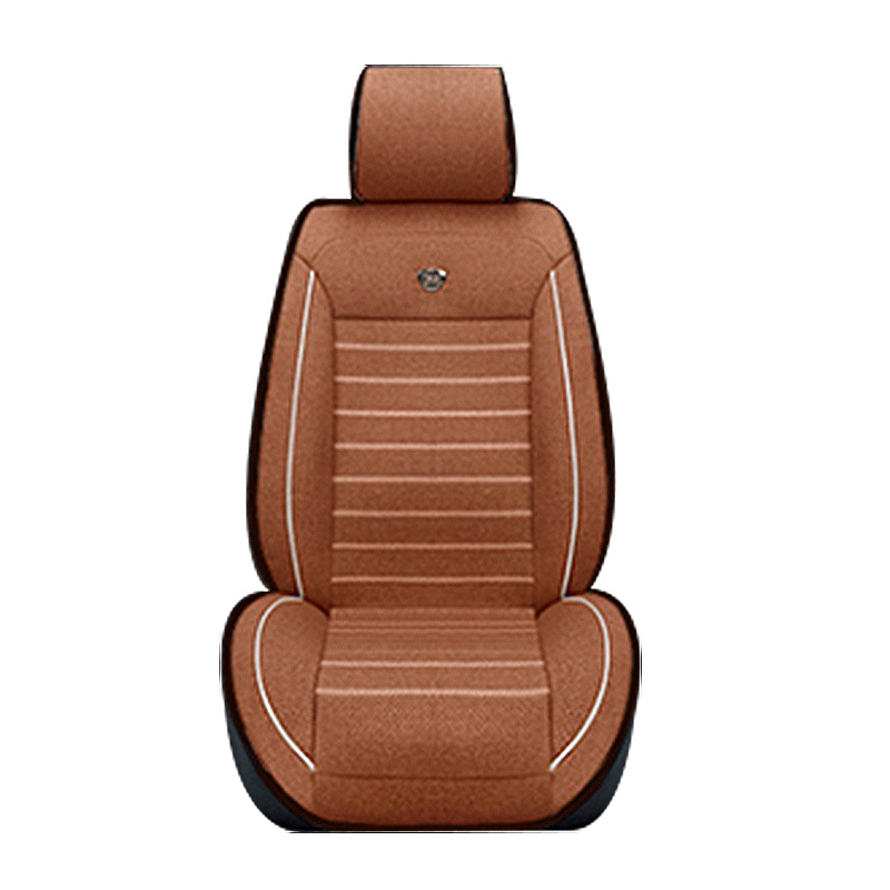 布雷什(BOLISH)五座四季通用汽车坐垫冬季仿亚麻全包围迈腾博越汽车座垫座椅垫车内饰品风行标准款靓丽橙