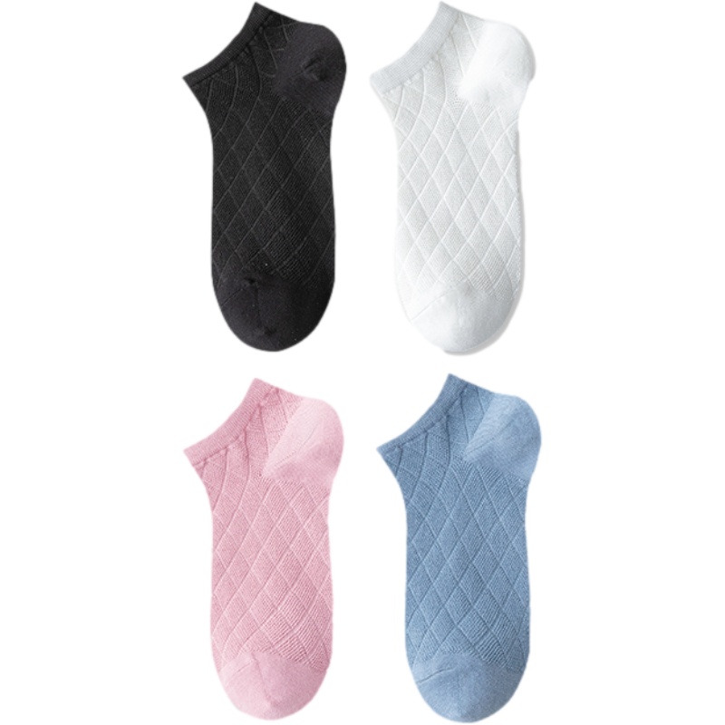 蓓乐妃袜子女春夏季短袜棉祙吸汗超薄款网眼透气学青少年生薄棉低帮矮腰船袜