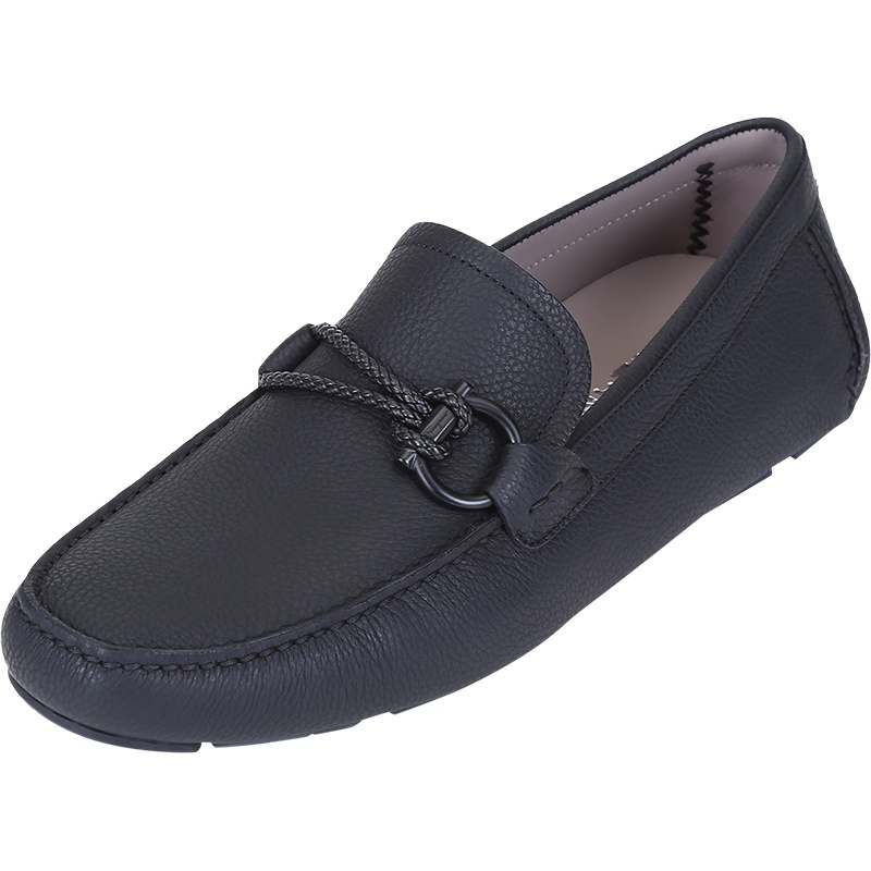 Ferragamo 菲拉格慕 男士牛皮GANCINI饰扣莫卡辛鞋皮鞋0713330