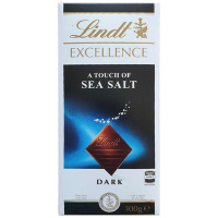 LINDT瑞士莲特醇排装海盐味黑巧克力100G