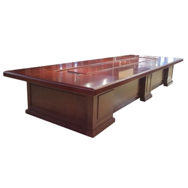 大型无纸化油漆贴木皮会议桌 4.8*1.8*0.76m