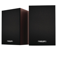 飞利浦(Philips)SPA20/93 音响小音箱 2.0USB低音炮 迷你音响 黑色木质音箱USB多媒体笔记本音响
