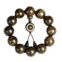 [梵心阁]金丝楠阴沉木 20mm佛珠手串 满水波纹精品金丝楠木手串佛珠 男女手串 送礼手链