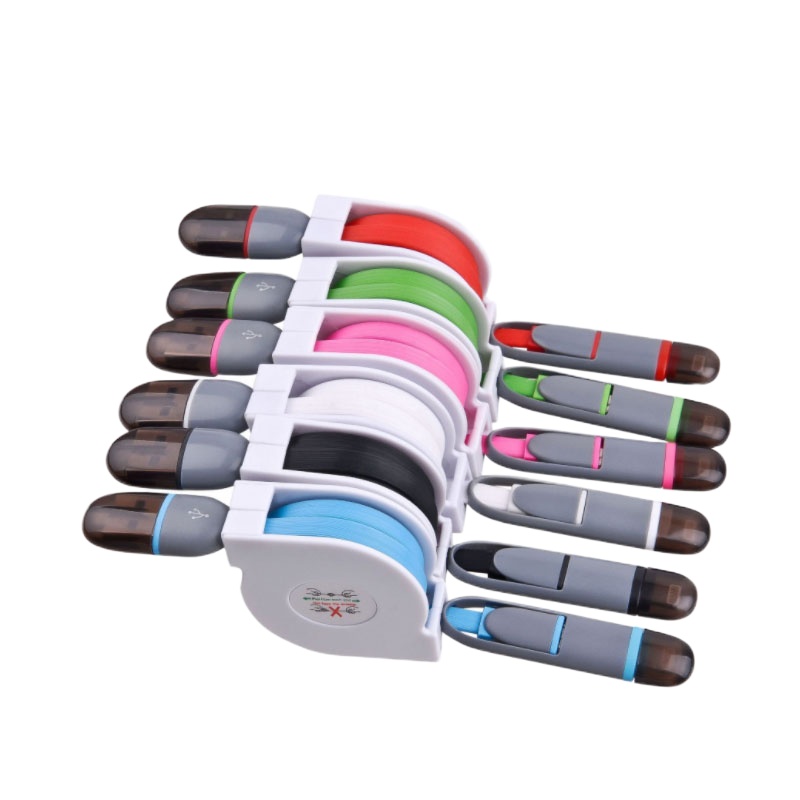 二合一可伸缩数据线