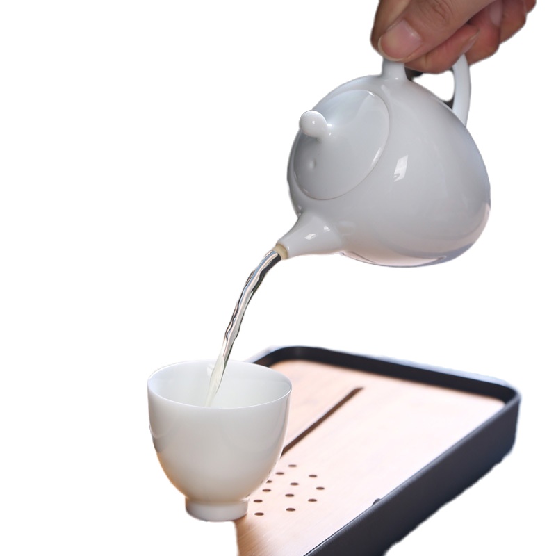 大润窑(DA RUN YAO) 茶具 日系简约 影青茶壶7件套 白色 茶壶 茶杯（单位：台）